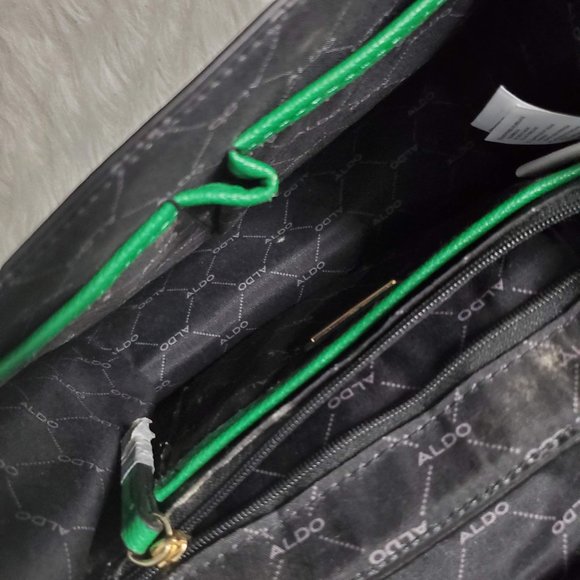 NWOT ALDO Whipster Green & Pink Shoulder Crossbody Purse with Detachable Strap - Picture 8 of 10